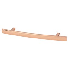 Exel 14mm Curved T-Bar Cabinet Pull Handle - 76mm Centres - Bright Copper