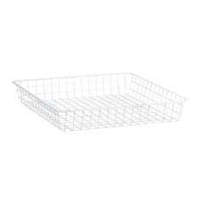 elfa Top Track System - Click In Shallow Wire Basket for Gliding Frame - 527 x 527 x 85mm - White
