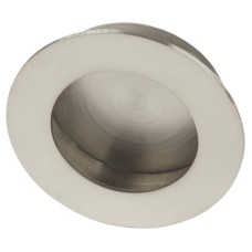 Exel Circular Flush Cabinet Pull Handle - 65mm Diameter - Polished Stainless Steel