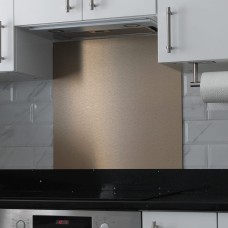 Exel Aluminium Kitchen Splashback - 900 x 750mm - Gloss Brushed Bronze
