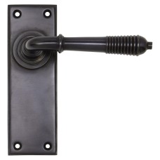 From The Anvil Aged Bronze Reeded Latch Door Handle - 152 x 50mm