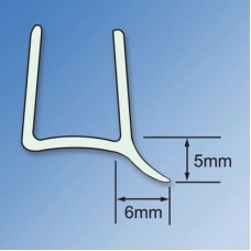 Exel Clear PVC Shower Seal - Seal and Wipe - Suits 10mm Glass