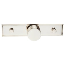 Frelan Hoxton Sturt Cabinet Knob on Rushton Backplate - 30mm Diameter - Polished Nickel