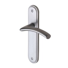 M Marcus Satin Chrome Latch Door Handle - Tosca Range - 205 x 42mm