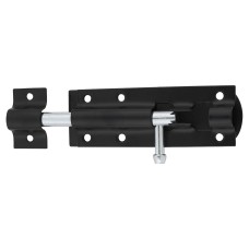 Traditional Tower Gate Bolt - Straight - 110mm Length - Black Japanned