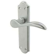 Carlisle Brass Satin Chrome Scroll Latch Door Handle - Madrid Range - 180 x 45mm