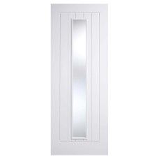 LPD Mexicano 1 Light Long Light Clear Glazed Primed Solid Internal Door - 1981 x 838 x 35mm - White