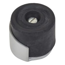 Exel Round Floor Mounted Door Stop - 30 x 35mm - Satin Anodised Aluminium