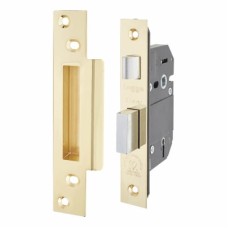 Legge Heavy Duty BS3621:2007 5 Lever Sashlock - 68mm Case - 45mm Backset - Polished Brass