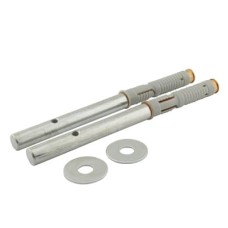 Exel Floating Shelf Support Concealed Fixings - 100mm Bar Length - Pack of 2