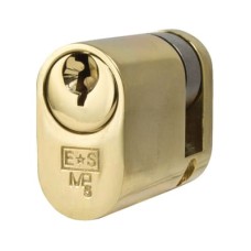 Eurospec 5 Pin 40mm Oval Single Cylinder - 30 + 10mm - Polished Brass - Keyed Alike