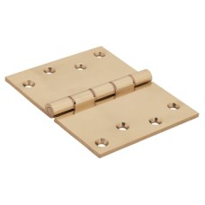Jedo Quality Projection Hinge - 102 x 125 x 4mm - Polished Brass - Pair
