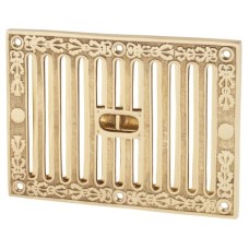 Olde Forge Decorative Hit & Miss Vent - 218 x 157mm - Polished Brass