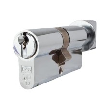Eurospec 10 Pin 70mm Euro Thumbturn Cylinder - 35mm Turn + 35mm - Polished Chrome - Keyed Alike