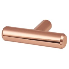Exel 12mm T-Bar Cabinet Knob - 50 x 32mm - Bright Copper