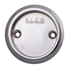 FVG Round Screw Fixed Flush Handle - 63mm Diameter - Polished Chrome
