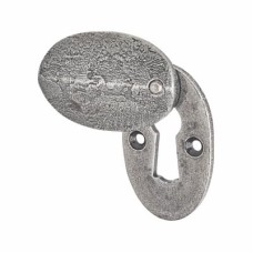 Olde Forge Oval Covered Escutcheon - 51 x 29mm - Keyhole - Pewter