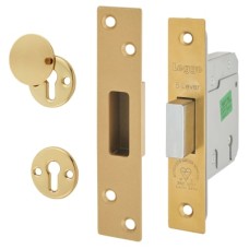 Legge Heavy Duty BS3621:2007 5 Lever Deadlock - 76mm Case - 57mm Backset - Polished Brass