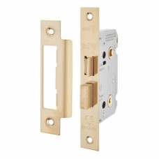 Exel Contract Bathroom Lock - 76mm Case - 57mm Backset - Polished Brass