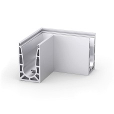 Bohle VetroMount Corner for Top Mount Profile - 200 x 200mm - Anodised Aluminium