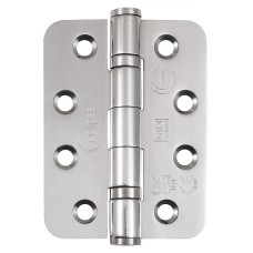 Eclipse Radius Ball Bearing Grade 13 Butt Fire Door Hinge - 102 x 76 x 3mm - Pol Stainless - Pair