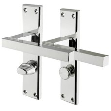 Serozzetta by Carlisle Brass Polished Chrome Bathroom Door Handle - Stratus Range - 180 x 40mm