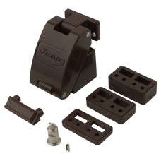 Jackloc Titan Permanent Folding Window Restrictor - Brown