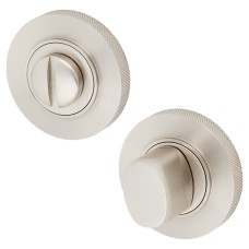 Burlington BUR81 by Frelan Bathroom Turn & Release with Knurled Rose - 53mm Diameter - Satin Nickel