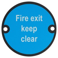 Exel Fire Exit Keep Clear Door Sign - 75...
