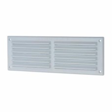 Louvre Vent with Flyscreen - 271 x 95mm - 6600mm² Free Air Flow - White Plastic