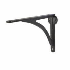 From The Anvil Curved Steel Shelf Bracket - 249 x 174mm - Black Beeswax