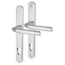 Hoppe Birmingham 1117/3810N uPVC Multipoint Door Handle - Long Plate - 92mm c/c - 44mm door - Silver