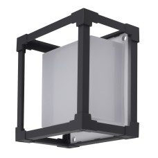 Exel 9W LED Cube Outdoor Up & Down Wall Light - IP54 - 3000K Warm White - Anthracite