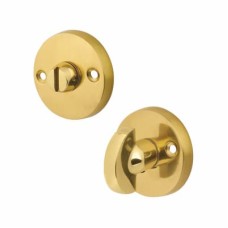 Victorian Pattern Turn Knob & Release - Polished Brass