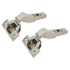 Blum CLIP Top Soft Close Cabinet Hinge - +45° - Overlay - Zinc Plated - Pair