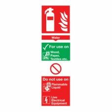 Exel Water Extinguisher Sign - 300 x 100mm - Rigid Plastic