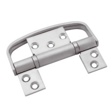 Flush Handle Door Hinge Set - 100 x 66 x 3mm - Satin Stainless Steel 