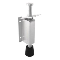 Exel Foot Operated Door Holder - 210mm Closed Height - Satin Stainless Steel