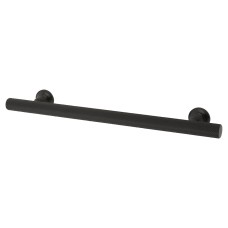 Exel York 12mm Knurled T-Bar Cabinet Pull Handle - 160mm Centres - Matt Black