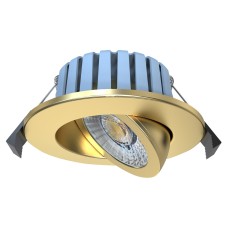 Forum Spa Eden 7W IP65 Fire Rated LED Dimmable Adjustable Downlight - 3/4/6000K CCT - Satin Brass