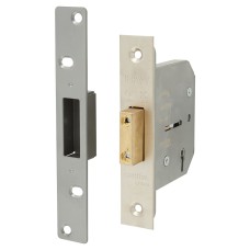 ERA Viscount 5 Lever Deadlock - 76mm Case - 57mm Backset - Satin Chrome
