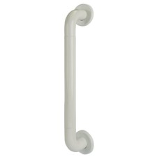 Hoppe AR602/425 Nylon D-Bar Door Pull Handle on Rose - Screw Fix - 425mm c/c - Diamond White