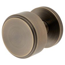Jedo by Frelan Step Mortice Door Knob - 60mm Rose Diameter - Antique Brass