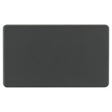 Knightsbridge 2 Gang Blank Plate - Anthracite Grey