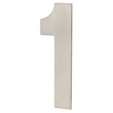 Hampstead 100mm Concealed Screw Fix Door Numeral - 1 - Satin Stainless Steel