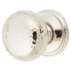 From The Anvil Hammered Mushroom Round Cabinet Knob - 32mm Diameter - Polished Nickel