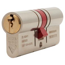 ERA 3 Star 6 Pin 74mm Euro Double Cylinder - 37mm + 37mm - Satin Nickel/ Satin Brass