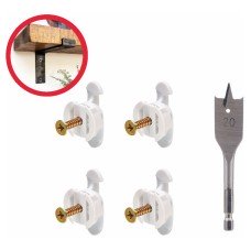 Bullfix Heavy Duty Plasterboard Fixing Kit for Shelves - 5 x 20mm - Pack of 4 Bullfix Heavy Duty Plasterboard Fixing Kit for Shelves - 5 x 20mm - Pack of 4