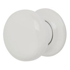 Exel Porcelain Mortice/Rim Door Knob - 60mm Rose Diameter - White Exel Porcelain Mortice/Rim Door Knob - 60mm Rose Diameter - White