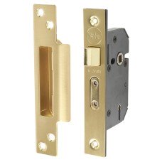 Yale M550 5 Lever Sashlock - 64mm Case - 44mm Backset - Polished Brass
